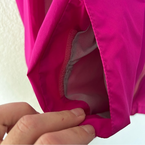 Lands' End Bright Pink Windbreaker Lightweight Zip Jacket With Velcro Pockets - Picture 10 of 14